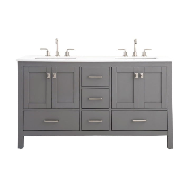 Vanea Freestanding Bathroom Vanity with White Quartz Top
