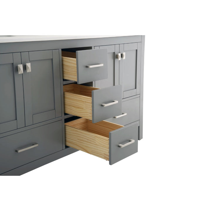Vanea Freestanding Bathroom Vanity with White Quartz Top