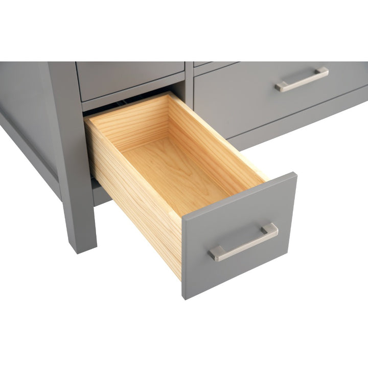 Vanea 48" Single Sink Freestanding Bathroom Vanity in Gray with White Quartz Top