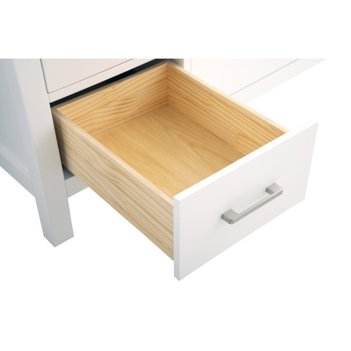 Vanea 60" Single Sink Bathroom Vanity in White with White Quartz Top