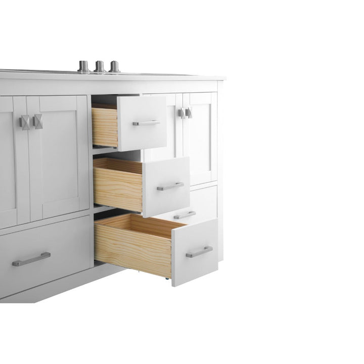 Vanea Freestanding Bathroom Vanity with White Quartz Top
