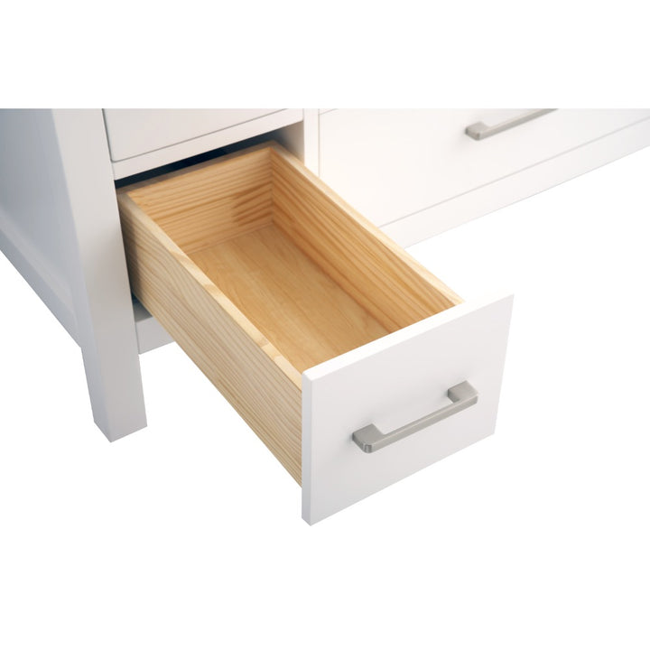 Vanea 48" Single Sink Bathroom Vanity in White with White Quartz Top