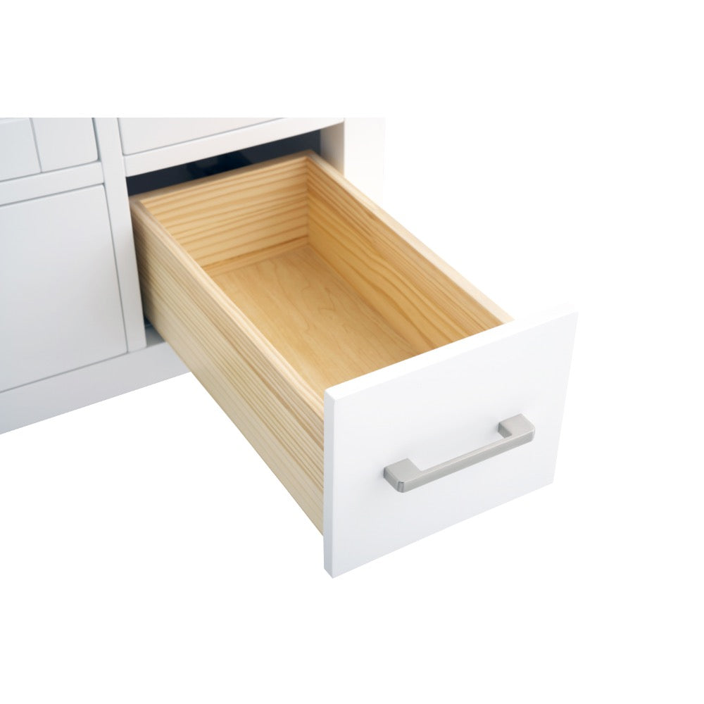 Vanea 36" Single Sink Bathroom Vanity in White with White Quartz Top