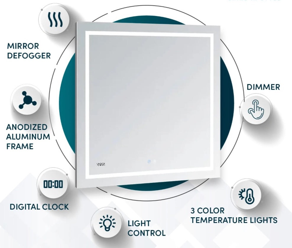 Daytona 84" x 36" LED Bathroom Mirror, Anti-Fog