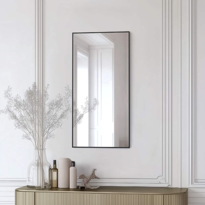 18" x 36" Metal Frame Wall-Mount Bathroom Mirror, Shatterproof in FM1