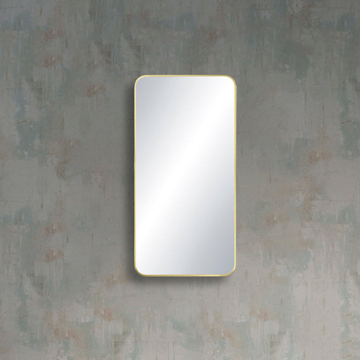 18" x 36" Metal Frame Wall-Mount Bathroom Mirror, Shatterproof in FM2