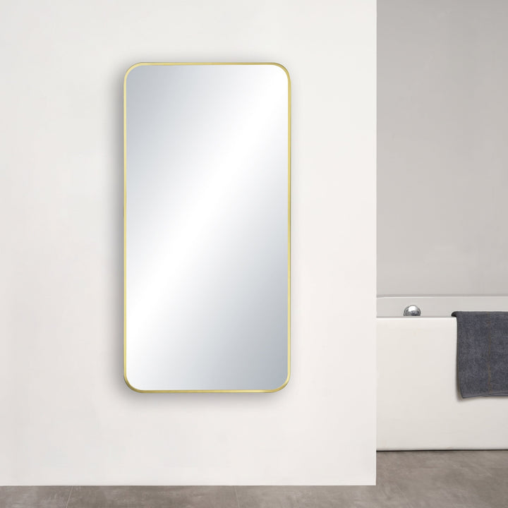 18" x 36" Metal Frame Wall-Mount Bathroom Mirror, Shatterproof in FM2