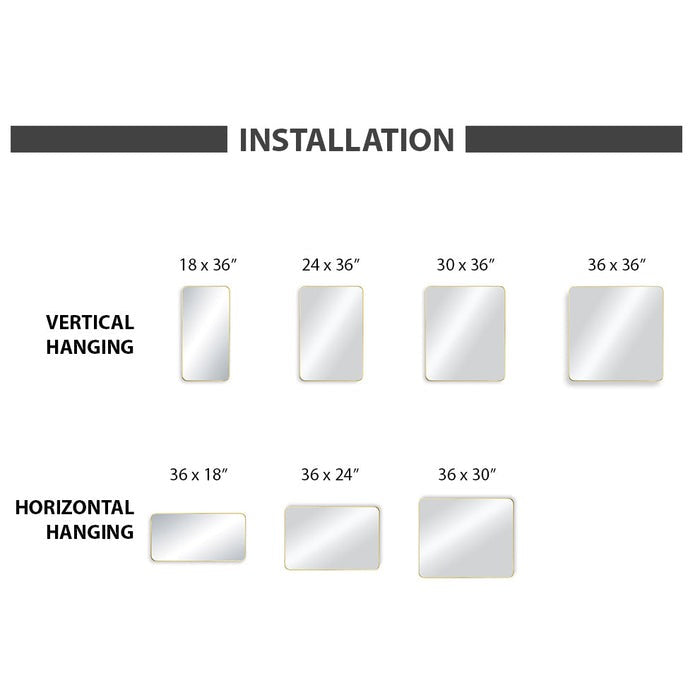 Metal Framed Bathroom Mirror in FM2