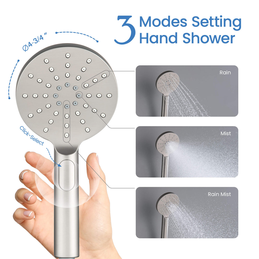 Halo 3-Mode ABS Handheld Shower Head