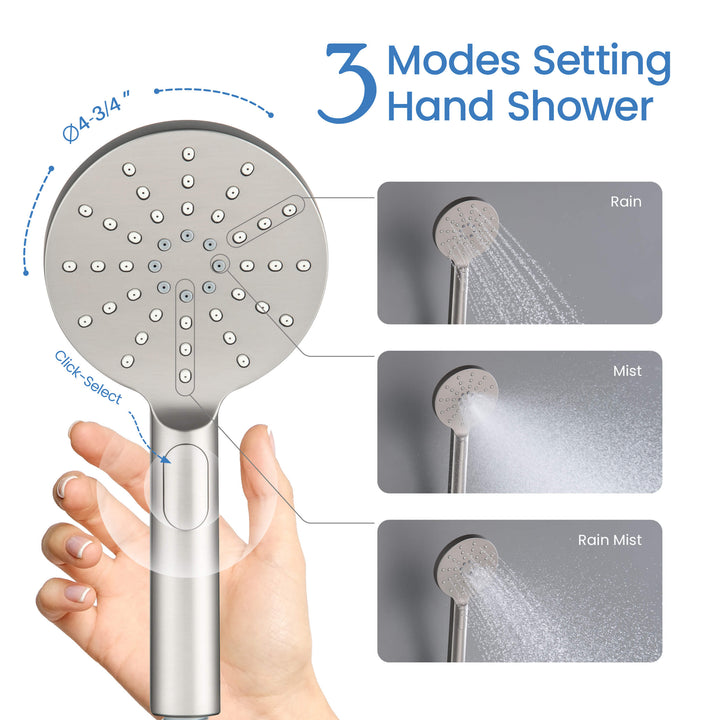 Halo 3-Mode ABS Handheld Shower Head