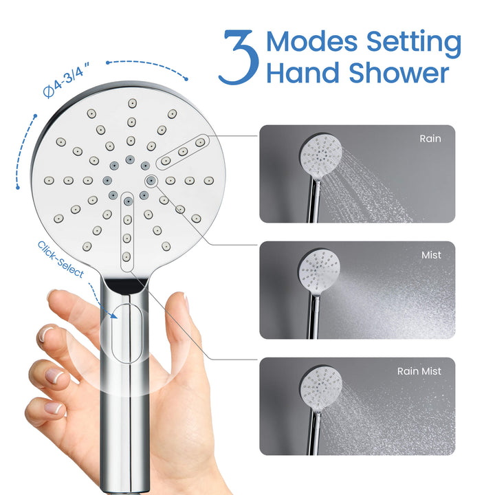 Halo 3-Mode ABS Handheld Shower Head