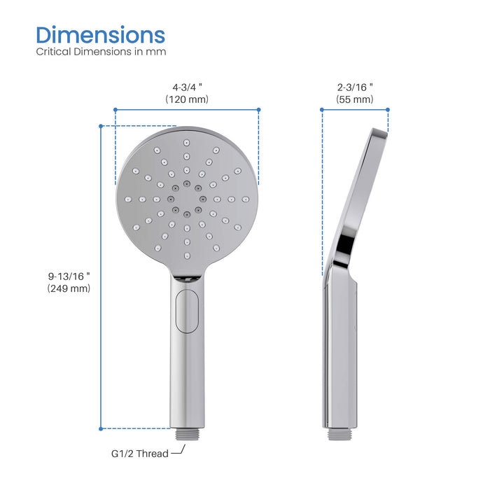Halo 3-Mode ABS Handheld Shower Head