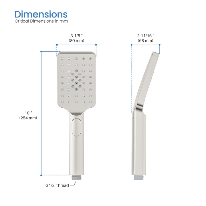 Quadro 3-Mode ABS Handheld Shower Head