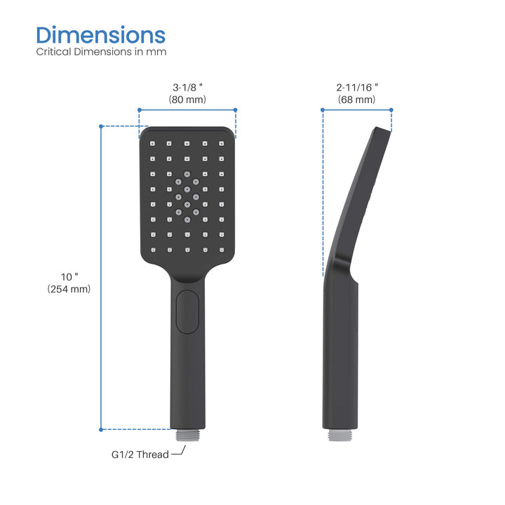 Quadro 3-Mode ABS Handheld Shower Head