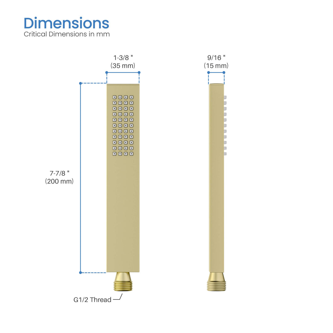 Quadro Single-Setting Handheld Shower Head