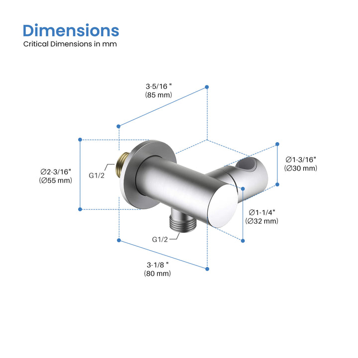 Halo Wall-Mounted Adjustable Hand Shower Holder