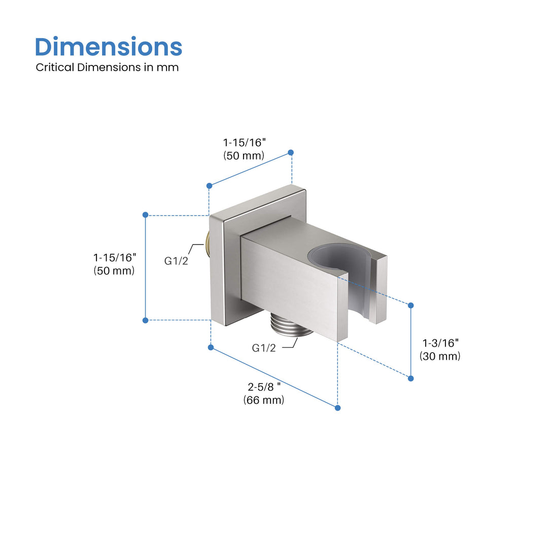 Quadro Wall-Mounted Handheld Shower Holder
