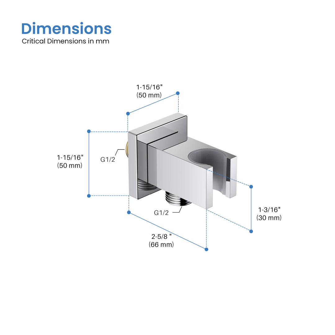 Quadro Wall-Mounted Handheld Shower Holder