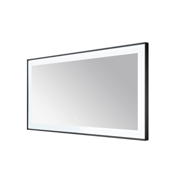 The Lexington 72 inch x 36 inch LED Lighted Slim Frame Mirror features a rectangular design with a slim black frame and built-in LED lighting around the edges, shown against a white background.