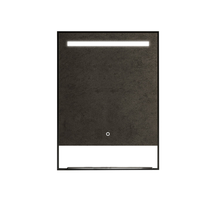 CAS 30" Round LED Bathroom Mirror in Matte Black | ANVE Kitchen &amp; Bath