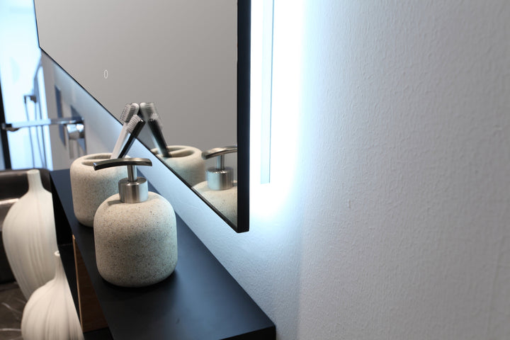 Ocala 36" LED Bathroom Mirror in Matte Black