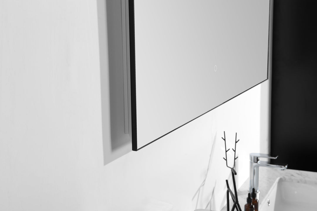 Ocala 60" LED Bathroom Mirror in Matte Black