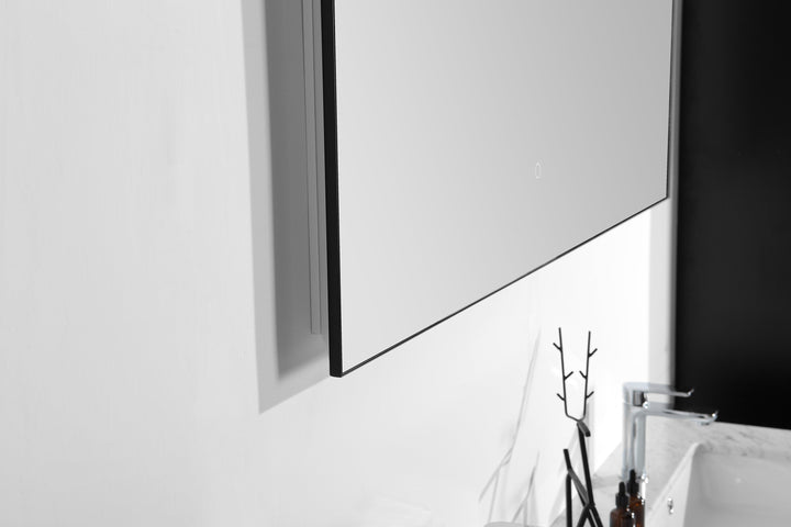 Ocala 60" LED Bathroom Mirror in Matte Black