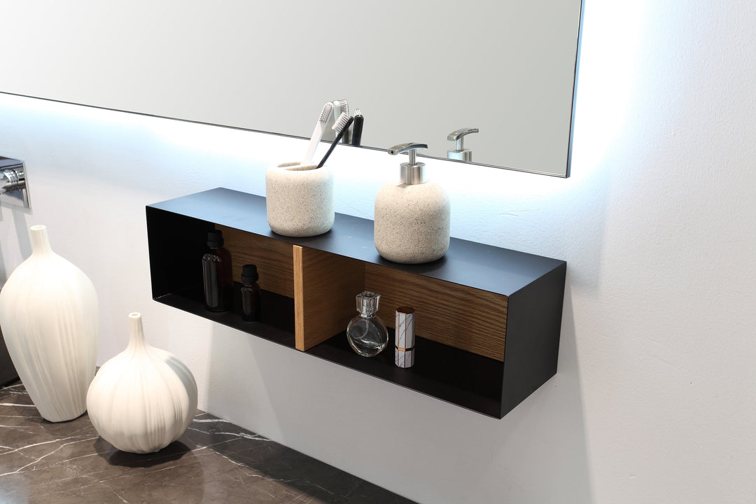 Ocala 60" LED Bathroom Mirror in Matte Black