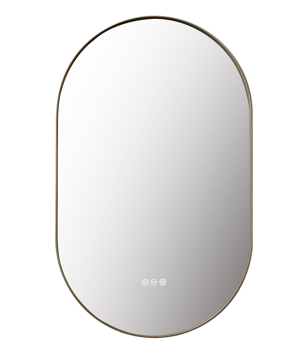 Shell 24" LED Bathroom Mirror in Dark Gold, Anti-Fog | ANVE Kitchen & Bath