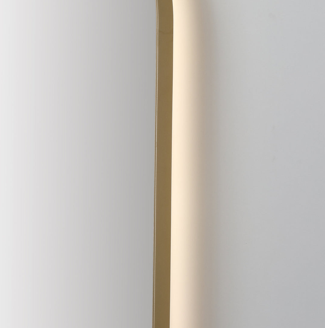 Shell 24" LED Bathroom Mirror in Dark Gold, Anti-Fog