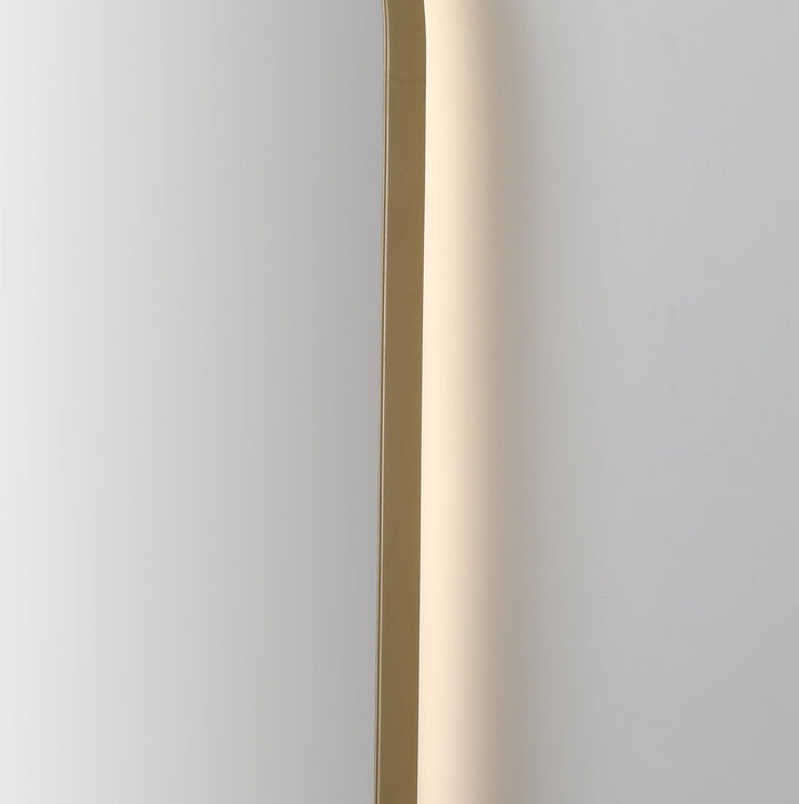 Shell 24" LED Bathroom Mirror in Dark Gold, Anti-Fog