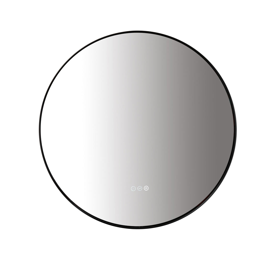 Shell 30" LED Bathroom Mirror in Matte Black, Anti-Fog | ANVE Kitchen & Bath