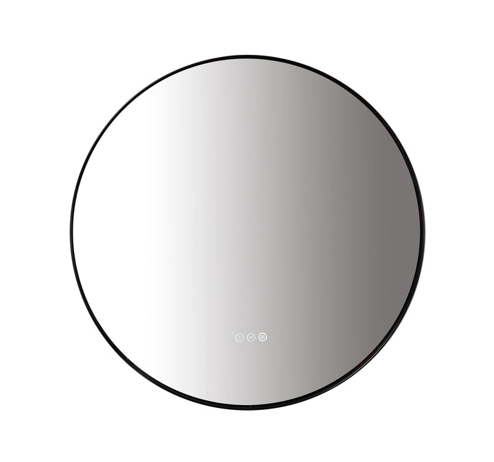 Shell 30" LED Bathroom Mirror in Matte Black, Anti-Fog | ANVE Kitchen &amp; Bath