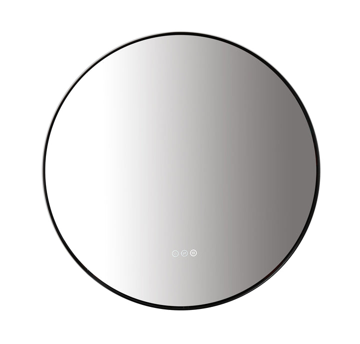 Shell 36" LED Bathroom Mirror in Matte Black, Anti-Fog | ANVE Kitchen &amp; Bath