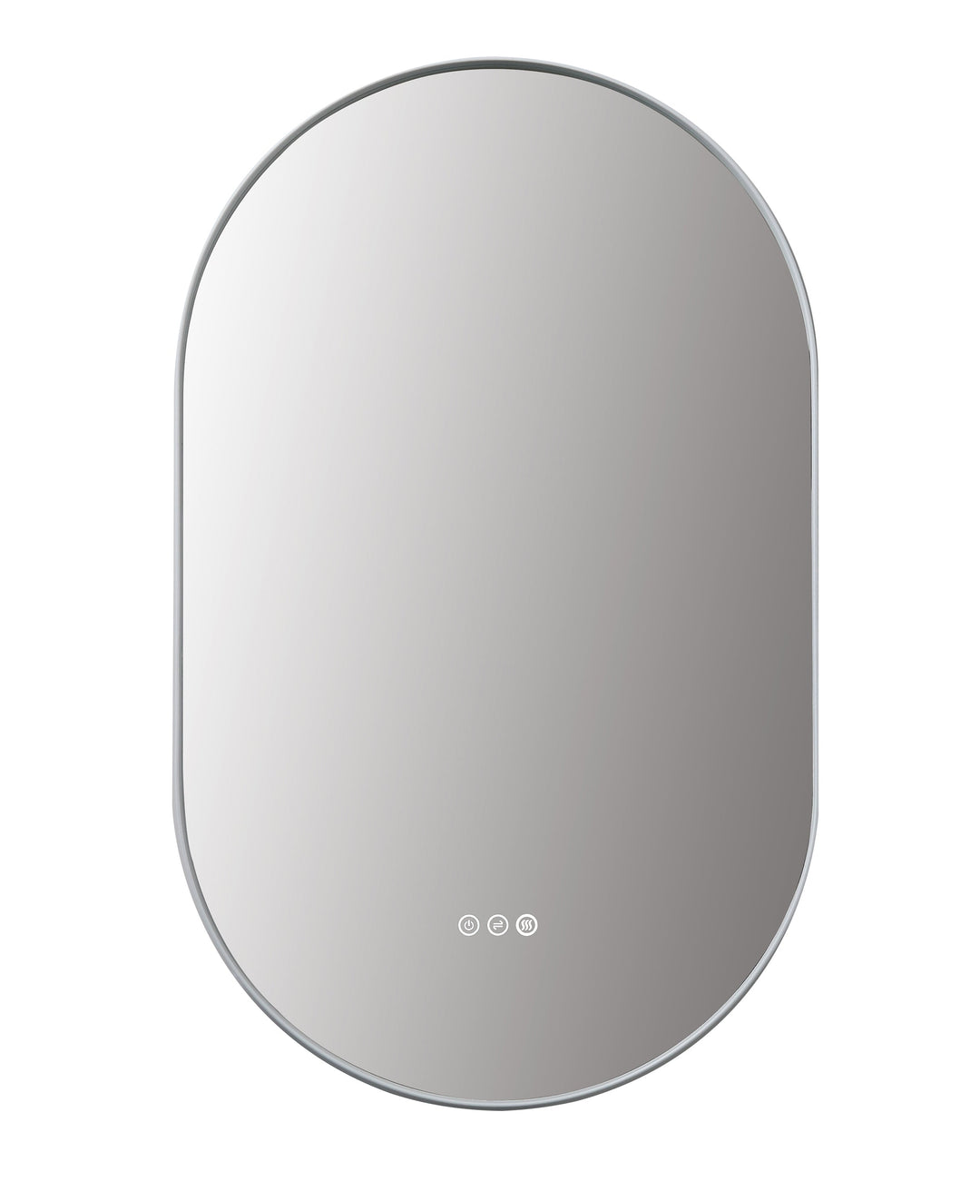 Shell 24" LED Bathroom Mirror in Matte White, Anti-Fog | ANVE Kitchen & Bath