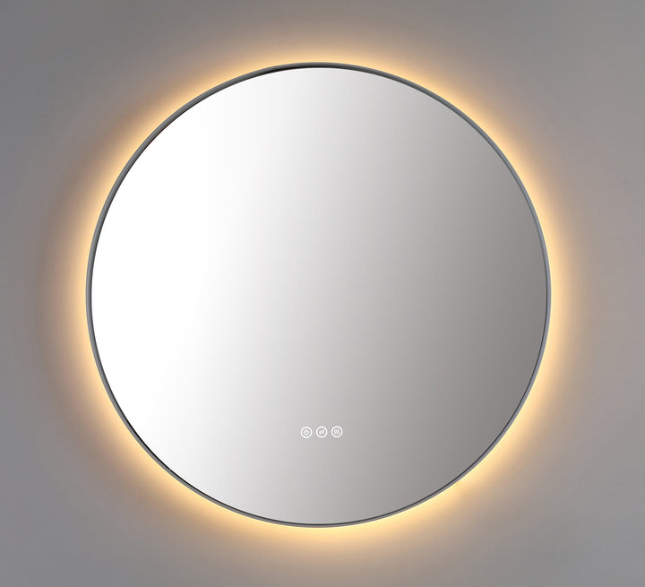 Shell 30" LED Bathroom Mirror in Matte White, Anti-Fog