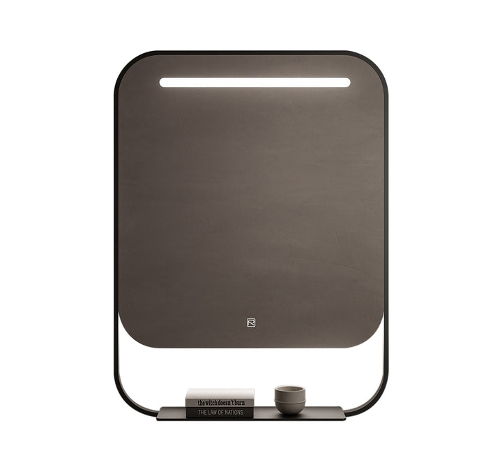 VAN 30" Round LED Bathroom Mirror in Matte Black | ANVE Kitchen &amp; Bath