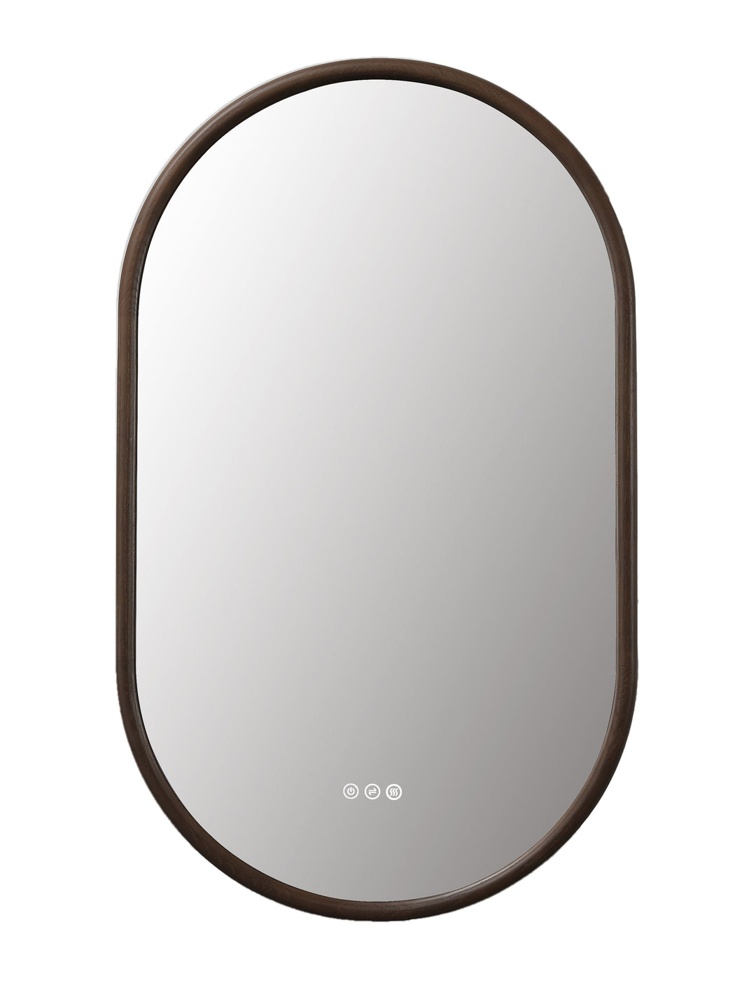 Zen 24" LED Bathroom Mirror in Chestnut Oak, Anti-Fog | ANVE Kitchen & Bath