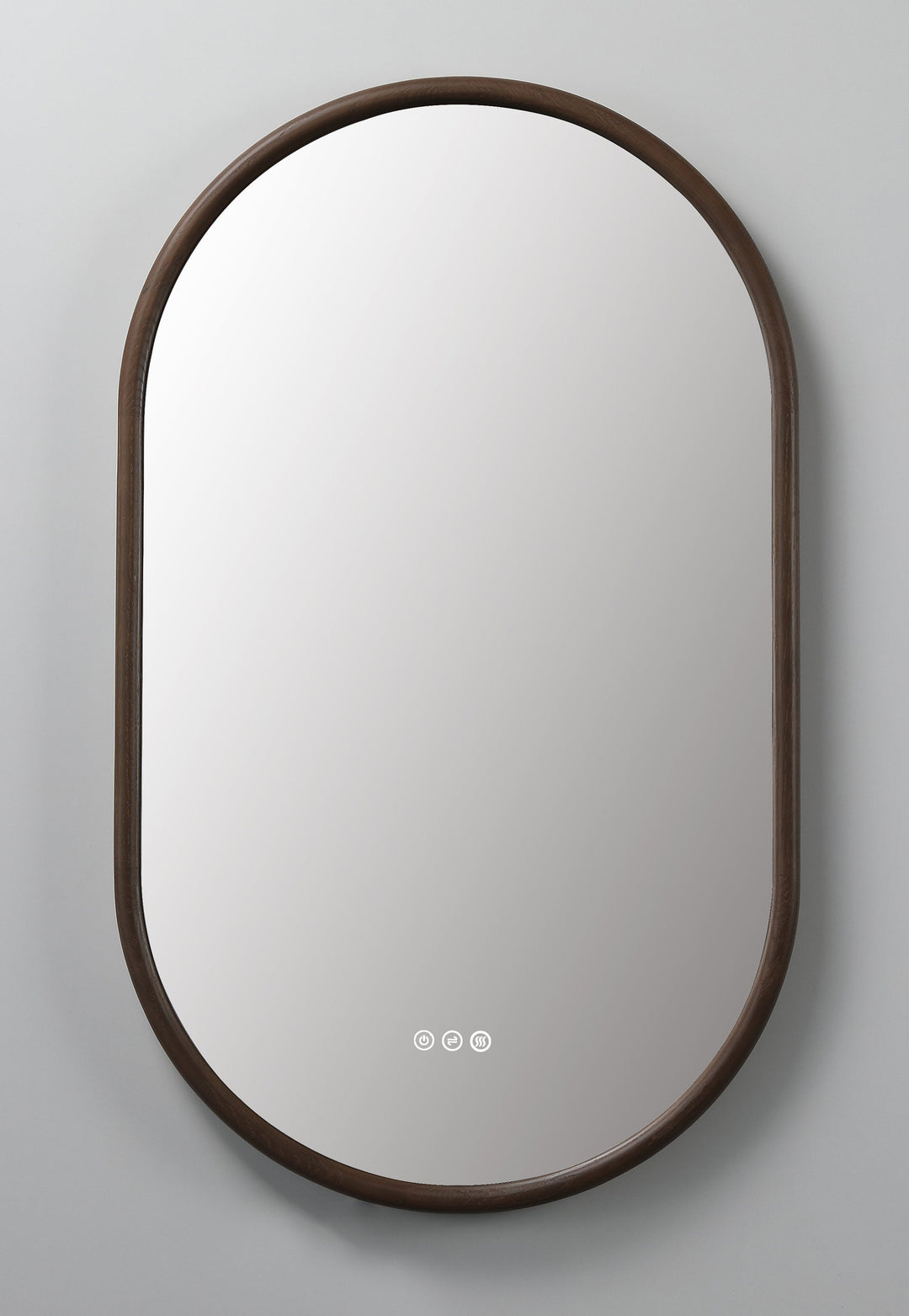 Zen 24" LED Bathroom Mirror in Chestnut Oak, Anti-Fog