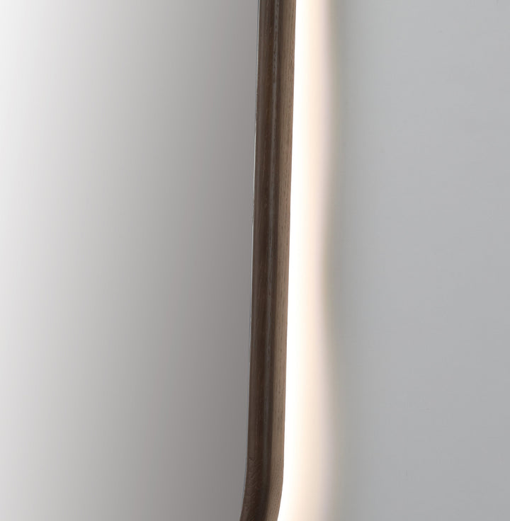 Zen 24" LED Bathroom Mirror in Chestnut Oak, Anti-Fog