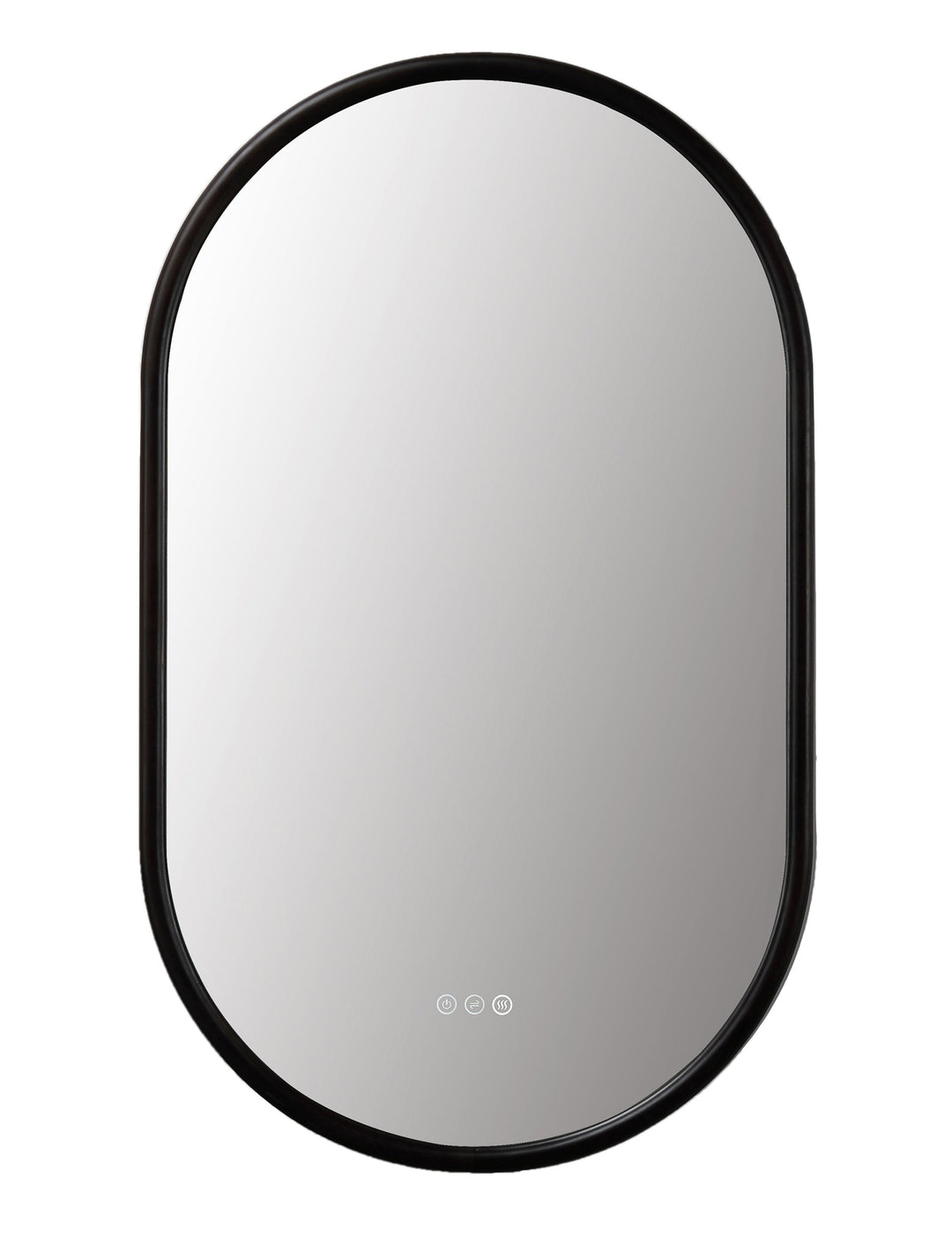 Zen 24" LED Bathroom Mirror in Dark Walnut, Anti-Fog | ANVE Kitchen & Bath