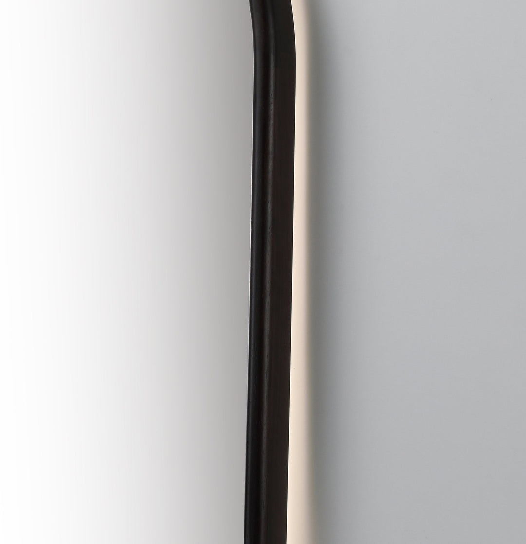 Zen 24" LED Bathroom Mirror in Dark Walnut, Anti-Fog