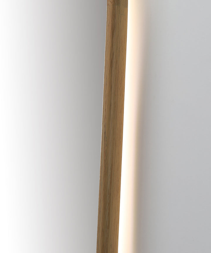 Zen 24" LED Bathroom Mirror in Pecan Oak, Anti-Fog