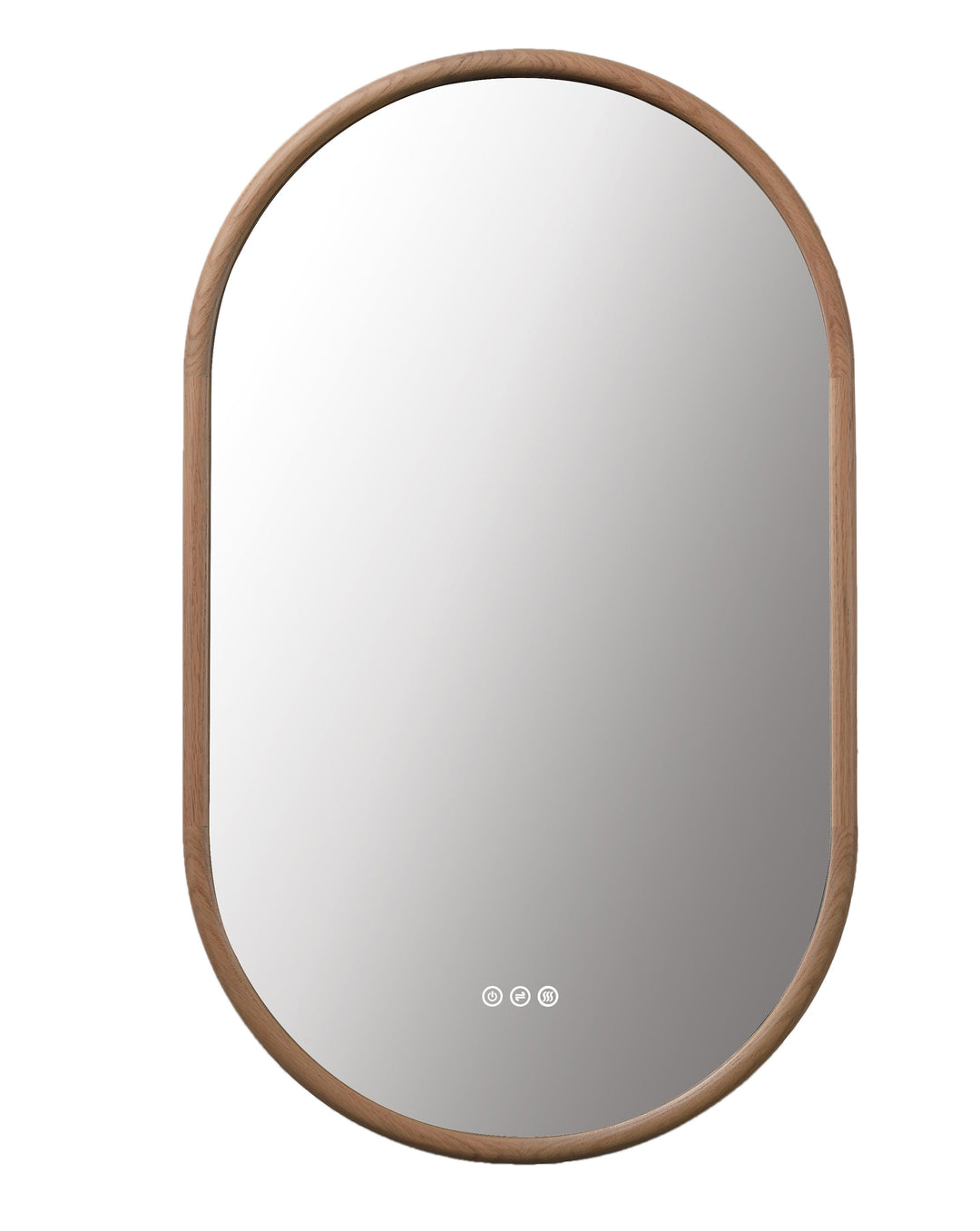 Zen 24" LED Bathroom Mirror in Whitewash Oak, Anti-Fog | ANVE Kitchen & Bath