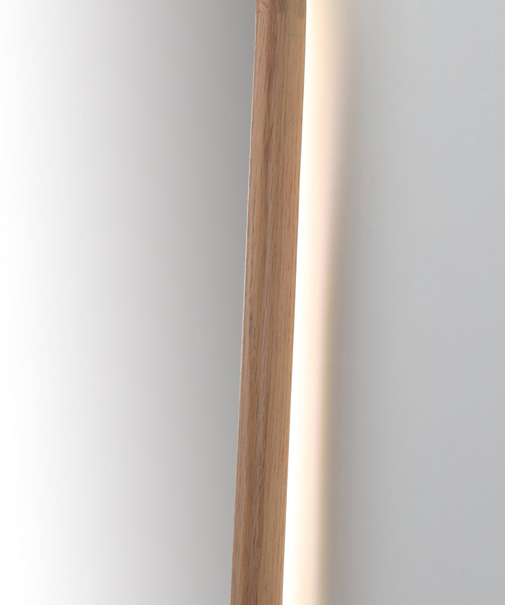 Zen 24" LED Bathroom Mirror in Whitewash Oak, Anti-Fog