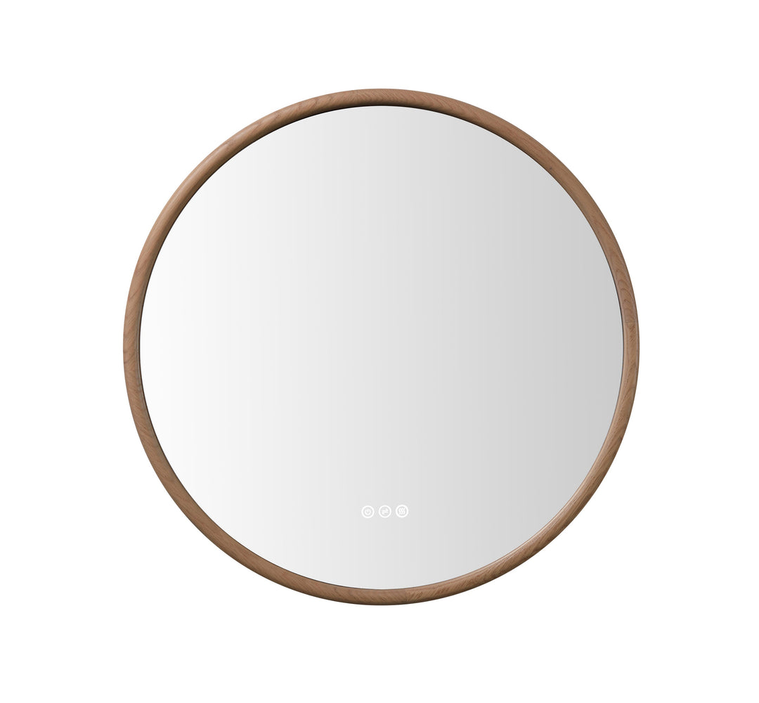 Zen 30" LED Bathroom Mirror in Whitewash Oak, Anti-Fog | ANVE Kitchen & Bath