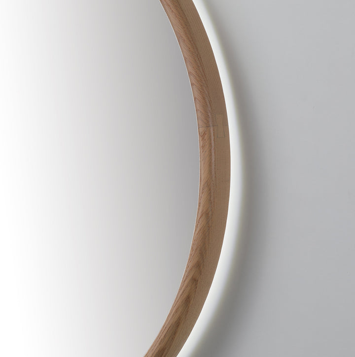 Zen 36" LED Bathroom Mirror in Whitewash Oak, Anti-Fog