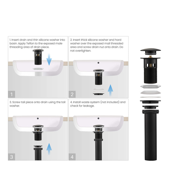Pop-Up Drain Stopper with Overflow