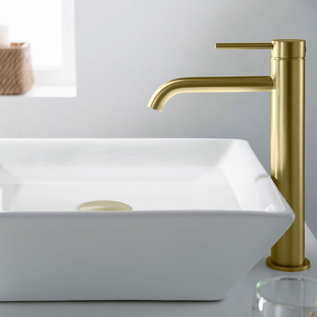 Bathroom Sink Pop-Up Drain Stopper, Full Cover Without Overflow