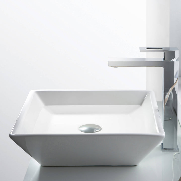 Bathroom Sink Pop-Up Drain Stopper, Full Cover Without Overflow
